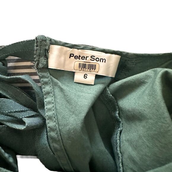 PETER SOM Ruffled Puff Sleeve‎ Mini Dress Sz 6 - Picture 6 of 7